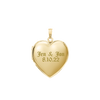 Plain Heart Locket in 14K Gold with Optional Engraving (13 mm - 19 mm)