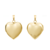 Plain Heart Locket in 14K Gold with Optional Engraving (13 mm - 19 mm)