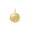 Plain Round Locket in 14K Gold with Optional Engraving (13 mm - 23 mm)