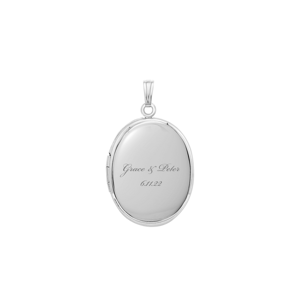 Plain Oval Locket in 14K Gold with Optional Engraving (13 x 10 mm - 21 x 16 mm)