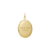 Plain Oval Locket in Sterling Silver 18K Yellow Gold Finish with Optional Engraving (23 x 14 mm - 57 x 39 mm)