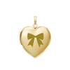 Plain Heart Locket in 14K Gold with Optional Engraving (13 mm - 26 mm)