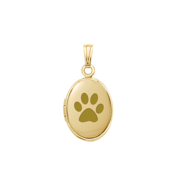 Plain Oval Locket in 14K Gold with Optional Engraving (13 x 10 mm - 21 x 16 mm)