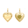 Embossed Heart Locket in 14K Gold Filled with Optional Engraving (20 x 13 mm)