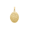 Special Order Only: Hand Engraved Design Oval Locket in 14K Yellow Gold (16 x 29 mm)