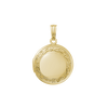 Special Order Only: Embossed Round Locket in 14K Gold (27 x 19 mm)
