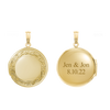 Embossed Round Locket in 14K Gold Filled with Optional Engraving (27 x 19 mm)