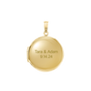 Plain Round Locket in 14K Gold with Optional Engraving (13 mm - 23 mm)