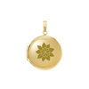 Plain Round Locket in 14K Gold with Optional Engraving (13 mm - 23 mm)