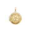 Special Order Only: Embossed Round Locket in 14K Yellow Gold (31 x 23 mm)