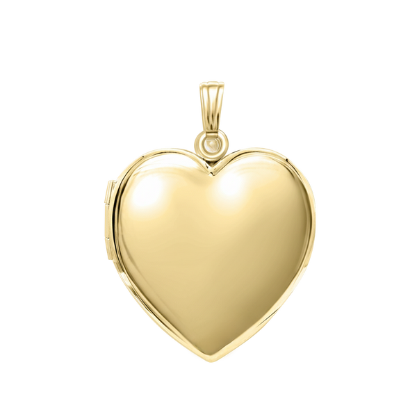 Plain Heart Locket in 14K Gold Filled with Optional Engraving (20 x 13 mm - 30 x 23 mm)