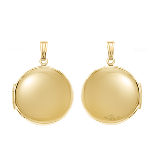 Plain Round Locket in 14K Gold Filled with Optional Engraving (20 x 14 mm - 27 x 19 mm)