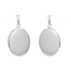 Plain Oval Locket in Sterling Silver with Optional Engraving (23 x 14 mm - 57 x 39 mm)