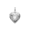 Hand Engraved Design Heart Locket in Sterling Silver  with Optional Engraving (22 x 15 mm)