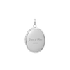 Plain Oval Locket in Sterling Silver with Optional Engraving (23 x 14 mm - 57 x 39 mm)