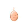 Plain Oval Locket in Sterling Silver 18K Pink Gold Finish with Optional Engraving (23 x 14 mm - 57 x 39 mm)