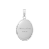 Plain Oval Locket in Sterling Silver with Optional Engraving (23 x 14 mm - 57 x 39 mm)