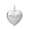 Plain Heart Locket in Sterling Silver with Optional Engraving (22 x 15 mm - 34 x 26 mm)