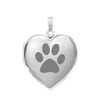 Plain Heart Locket in Sterling Silver with Optional Engraving (22 x 15 mm - 34 x 26 mm)