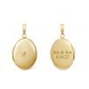 Oval Locket with Diamonds in 14K Gold Filled with Optional Engraving (30 x 16 mm - 38 x 23 mm)