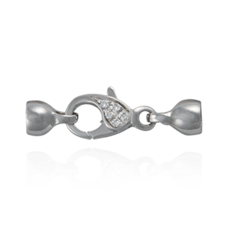 Lobster Pearl Clasps with Diamonds (7 x 26 mm - 11.6 x 38 mm)