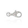 Lobster Locks With Diamonds (6.8 x 17.2 mm)
