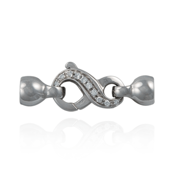 Lobster Pearl Clasps with Diamonds (8.3 x 25.8 mm)