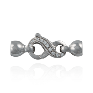 Lobster Pearl Clasps with Diamonds (8.3 x 25.8 mm)