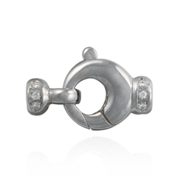 Lobster Pearl Clasps with Diamonds (6.9 x 16.5 mm - 10.8 x 18 mm)