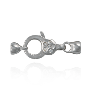 Lobster Pearl Clasps with Diamonds (10.5 x 30.6 mm)