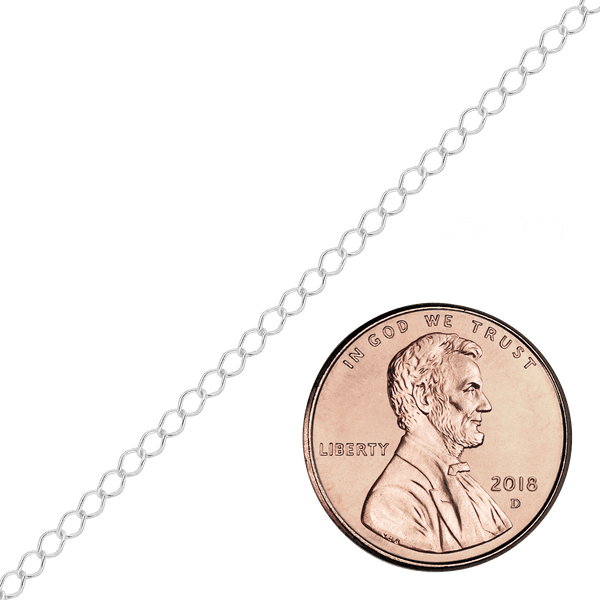 Bulk / Spooled Light Curb Chain in Sterling Silver (1.80 mm - 3.90 mm)