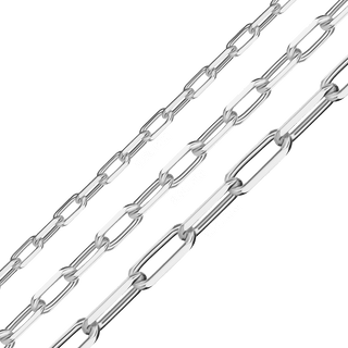 Bulk / Spooled Light Elongated Diamond Cut Cable Chain in Sterling Silver (1.50 mm - 2.70 mm)