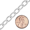 Bulk / Spooled Light Round Cable Chain in Sterling Silver (1.30 mm - 7.30 mm)