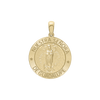 14K Gold Round Nuestra Señora de Guadalupe Medallion (5/8 inch - 1 inch)