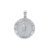 Sterling Silver Round Nuestra Señora de Guadalupe Medallion (5/8 inch - 1 inch)