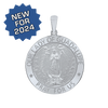 Sterling Silver Round Our Lady of Guadalupe Medallion (5/8 inch - 1 inch)