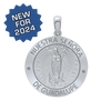 Sterling Silver Round Nuestra Señora de Guadalupe Medallion (5/8 inch - 1 inch)