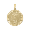 14K Gold Round Our Lady of Guadalupe Medallion (5/8 inch - 1 inch)