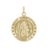 Gold-Filled Round Saint Christopher Medallion (5/8 inch - 1 inch)
