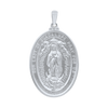 Sterling Silver Oval Our Lady of Guadalupe Medallion (1 3/8 inch)