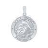 Sterling Silver Round Saint Anthony Medallion (5/8 inch - 1 inch)