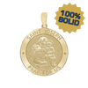 14K Gold Round Saint Joseph Medallion (5/8 inch - 1 inch)