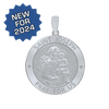 Sterling Silver Round Saint Joseph Medallion (5/8 inch - 1 inch)