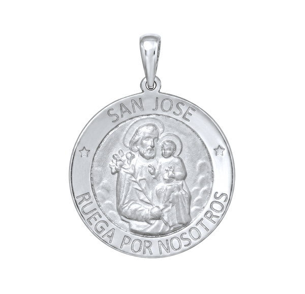 Sterling Silver Round San Jose Medallion (5/8 inch - 1 inch)
