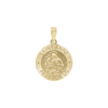 14K Gold Round Saint Anne Medallion (5/8 inch - 1 inch)