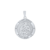 Sterling Silver Round Saint Anne Medallion (5/8 inch - 1 inch)