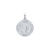 Sterling Silver Round San Francisco Medallion (5/8 inch - 1 inch)