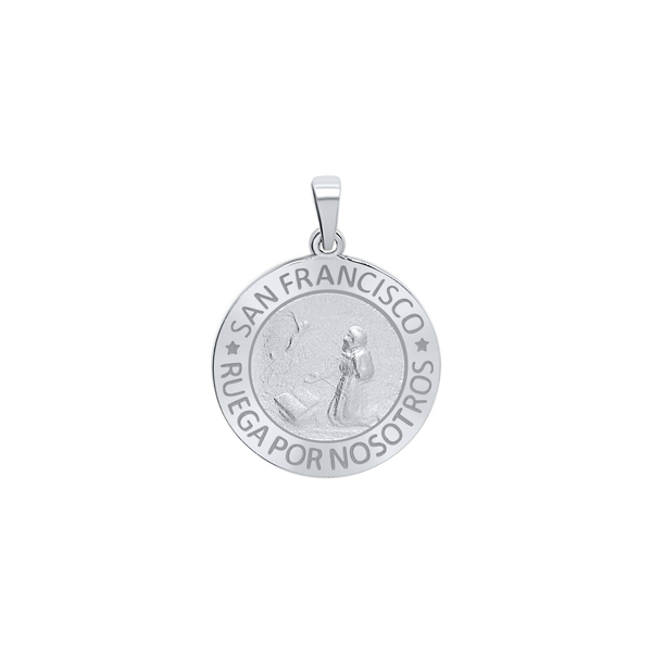 Sterling Silver Round San Francisco Medallion (5/8 inch - 1 inch)