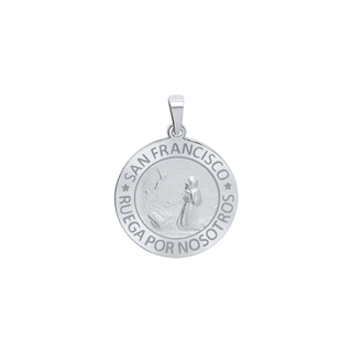 Sterling Silver Round San Francisco Medallion (5/8 inch - 1 inch)