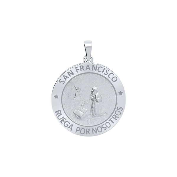 Sterling Silver Round San Francisco Medallion (5/8 inch - 1 inch)